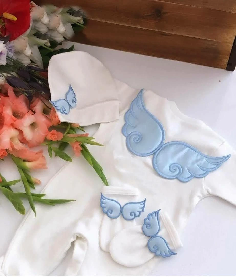 Baby Clothes Newborn Romper Sleep Suit 4 Piece angel set babygrow wings Set
Opens in a new window or