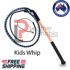 Kids Stock Whip Blue para Cord Nylon 2.5 Feet Long Bull Whip Heavy Duty Whip