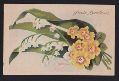 vintage Porte Bonheur (Lucky charms) spring flowers greetings