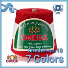 CROCHET OMEGA NO.10 [Cone 1kg] - 100% Mercerized Cotton Yarn for Fine Crochet