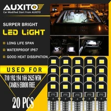 20X Error Free T10  W5W 194 168 2825 LED Interior Wedge Plate Light Bulb EOA