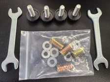 4pcs M8 - 1.25 Furniture Table Base Adjustable Leg Leveling Foot Black Hardware