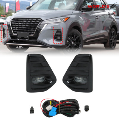 Front LED Fog Lights Lamps Fit For 2021 2022 2023 Nissan Kicks w/Switch+Harness