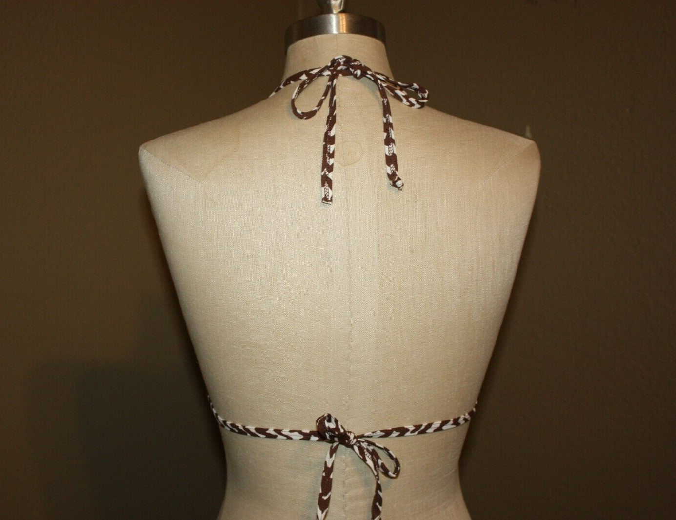 GAP BIKINI TOP BROWN CHEVRON PATTERN - MEDIUM  4 6 - image 2