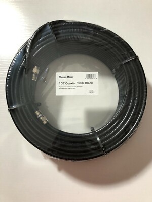 Channel Master - 100' Coaxial Cable - BLACK - NEW