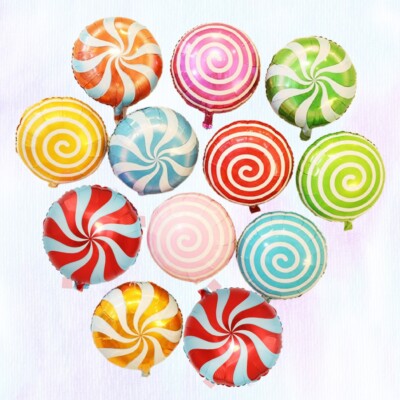 SWEET CANDY SWIRL 18'' FOLIENBALLONS KINDERGEBURTSTAG MOTTOPARTY DEKO BALLONS UK