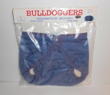 BULLDOGGERS Champion Rodeo Diaper Cover Medium 12 to 18 lbs Blue Denim look