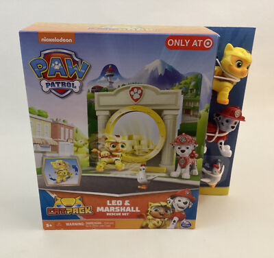 Paw Patrol Cat Pack Leo & Marshall & Chickaletta Rescue Figure Set New