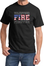 Volunteer Firefighter Us Flag T-shirt Volunteer Firefighter Us Flag T-shirt