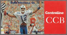 VERY RARE 1989 Duke University Ticket Info With College Football Schedule !!!