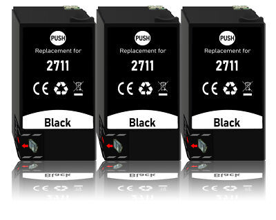 3x BK kompatibel für Epson WF3620 3640 7110 7210 7610 7620 7710 7715 7720