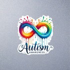 Autism Awareness Vinyl Car Sticker Decal - Water Bottle - Laptop - Rainbow 1