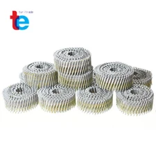 3600Pcs Siding Nails 2” x 0.092” 15 Degree Collated Wire Coil Full Round Head US