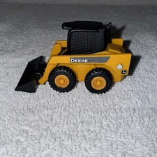 John Deere Four Wheel Skid Steer Loader Compact Ertl Plastic Toy 2 3/4”