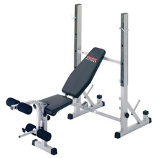 York B540 2 in 1 Incline Decline Chest Press Barbell Weight Bench Squat Rack 