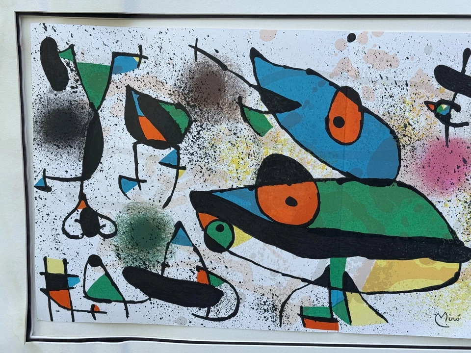 JOAN MIRO LITOGRAFÍA ORIGINAL FIRMADA CERÁMICA #28248 COLORIDO ARTE ABSTRACTO Foto 2 de 4