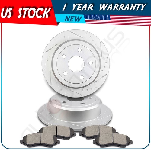 Rear Brake Rotors Ceramic Pads Fits 07 08 09 10 11 12 13 14 1517 Jeep