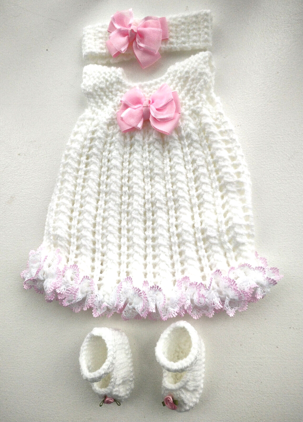 Hand knitted dolls clothes. Fit 16" baby doll. eBay