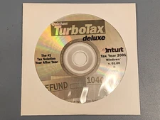 Intuit Quicken TurboTax Deluxe 2001 Software Installation CD - Win CD-ROM v1.00