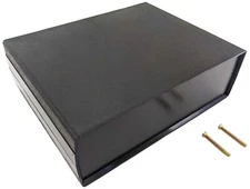 Black Project Box Enclosure with Lid and Screws, 7.9" x 6.3" x 2.5" (WCA-H2505)