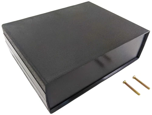 Black Project Box Enclosure with Lid and Screws, 7.9" x 6.3" x 2.5" (WCA-H2505)