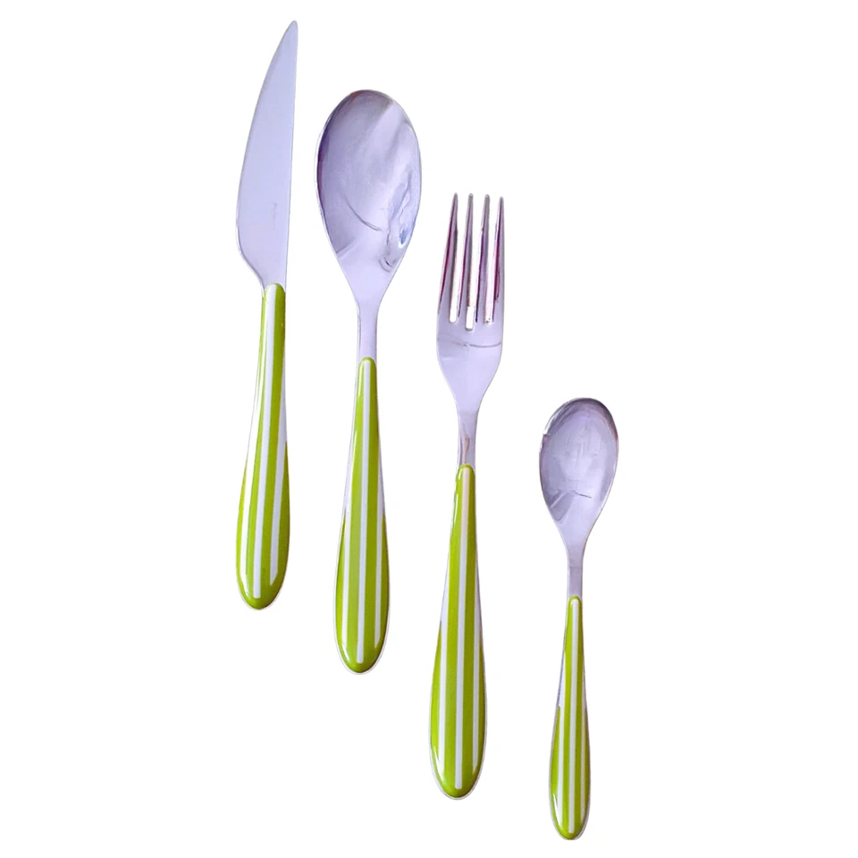 Bugatti gepunktet Besteckgarnitur, 24-teilig Edelstahl Grün, 3 varianten - Bild 3 von 4