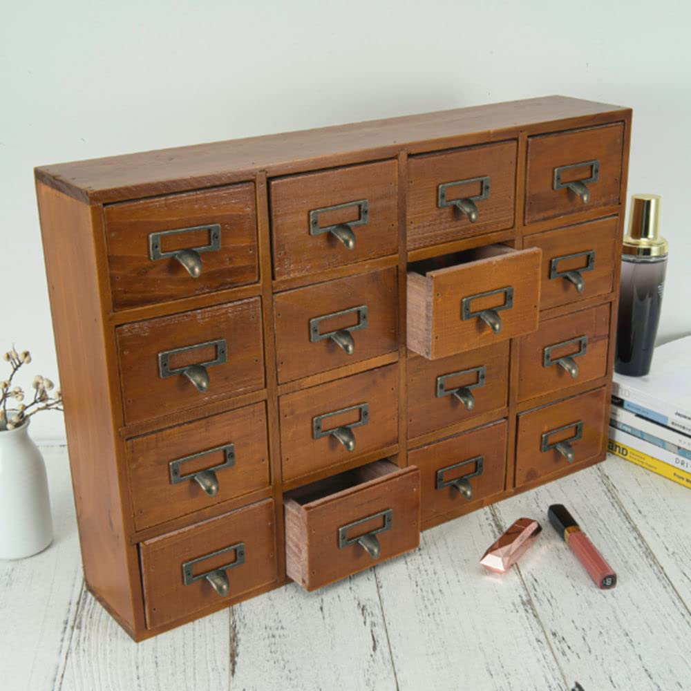 16 Drawers Apothecary with Drawers Tabletop Apothecary Chests