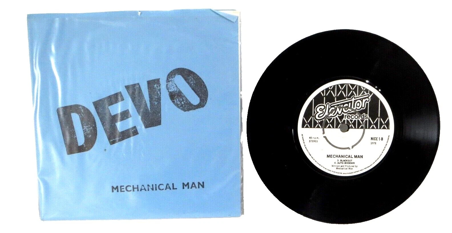 Devo Very Good Plus (VG +) Grading 45 RPM Speed Vinyl Records