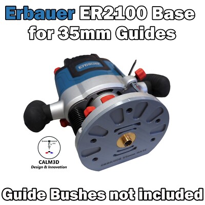 Erbauer ER2100 Compatible Plunge Router Base for Brass Guide Bushes ...