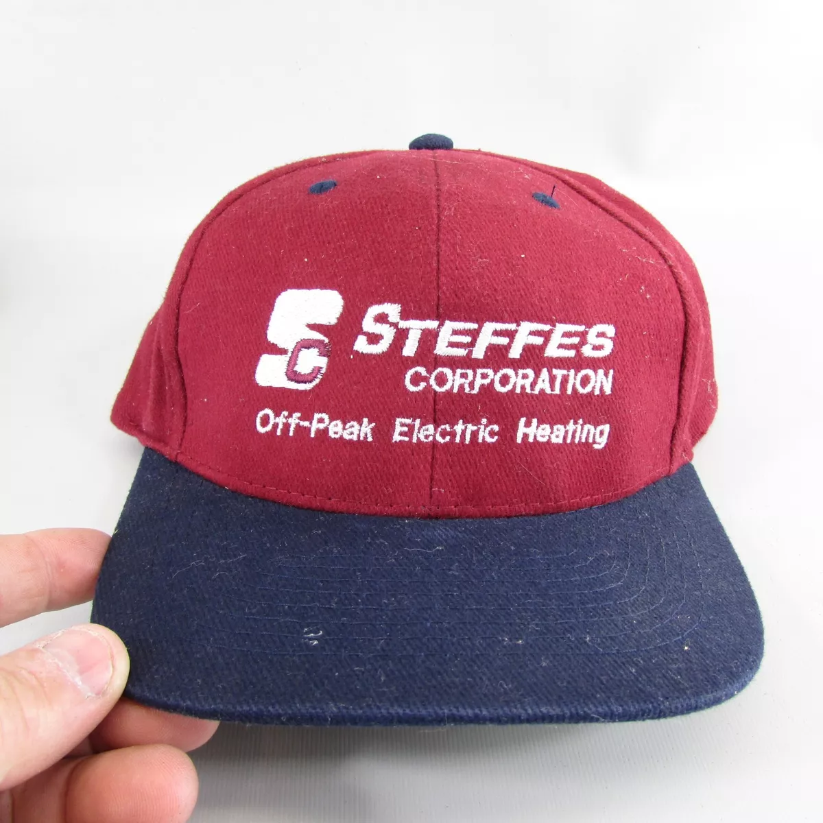 Steffes Off Peak Electric heat RED BLUE Baseball Trucker snap Back