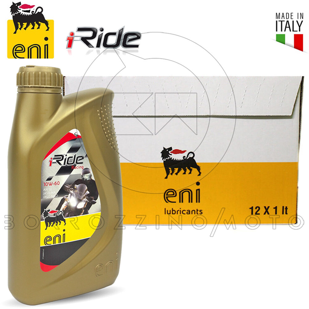 12L OLIO LUBRIFICANTE MOTORE ENI i-RIDE RACING 10W60 4T MOTO APRILIA-MV AGUSTA