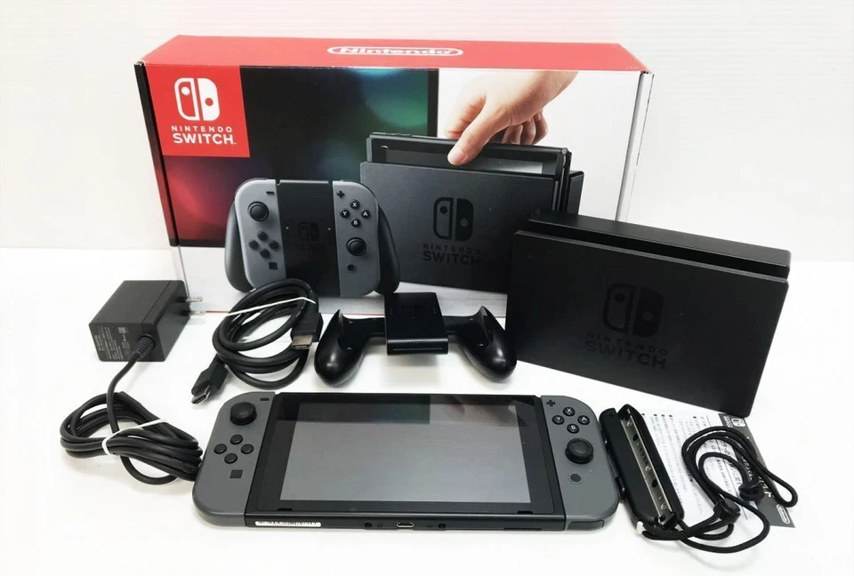 Nintendo Switch Console HAC-001 w/ Joy Con + Dock + Charger +HDMI +Box Gray - Image 3 of 4