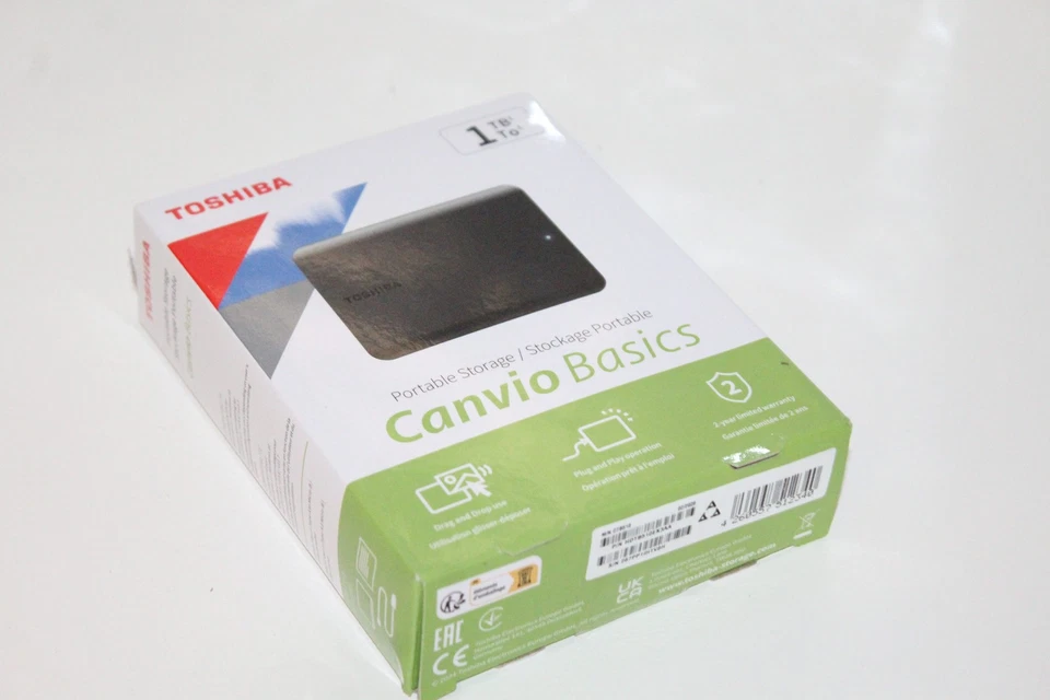 Toshiba Canvio Basics 2022 1TB (HDTB510EK3AA) Neu Rechnung MwSt - Bild 1 von 3