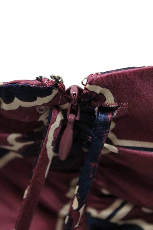 Falda midi envolvente 100 % seda azul oscuro floral cami NYC para mujer talla S Foto 4 de 4