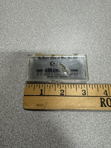 Vintage W.R. Case & Sons XX Hard Arkansas Oilstone Knife Sharpening Stone & Box - Picture 6 of 7
