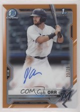 2021 Bowman Chrome Prospect Auto Orange Refractor 23/25 JD Orr #CPA-JO Auto c6x