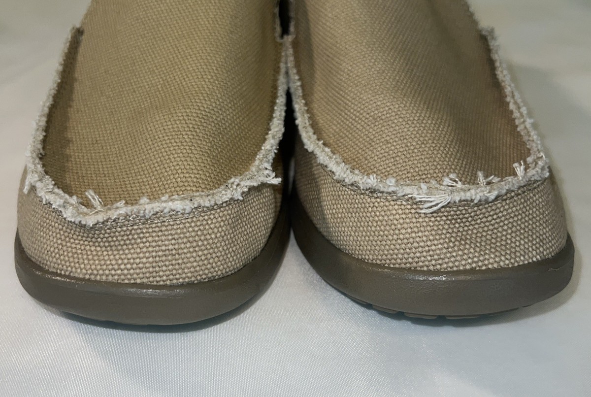 NEW CROCS Men’s Size 7 Original‎ Santa Cruz KHAKI Loafers Canvas Shoes NWOB Crocs men main image 4