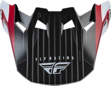 FLY RACING 73-47103S FORMULA CARBON PRIME VISOR RED/WHITE/RED CARBON YL/SM