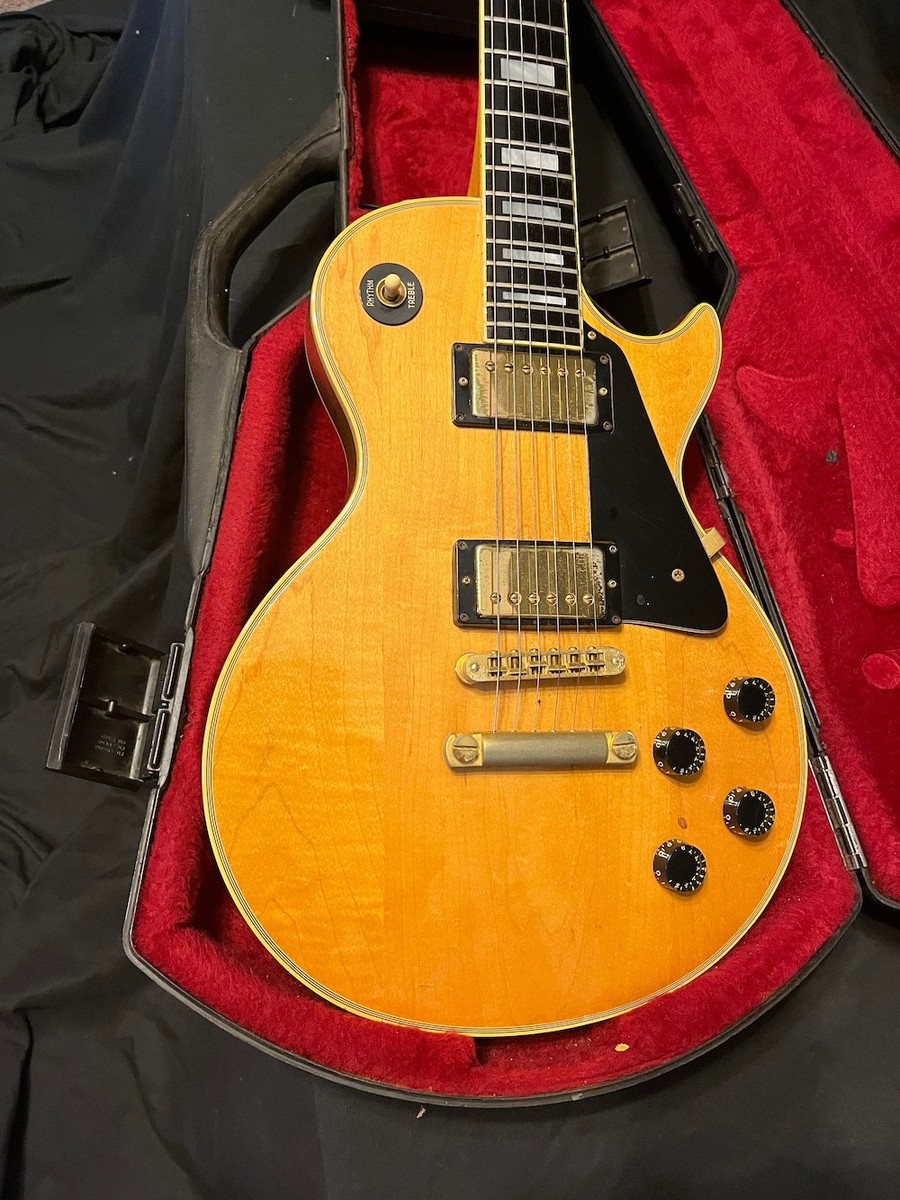 1978 Vintage Gibson Les Paul Custom Guitar in Natural Maple Neck W