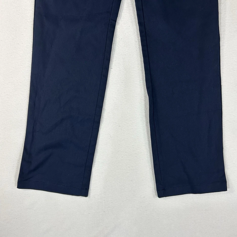 Old Navy NEW Straight Chino Crop Pants Girls Teen 12 Built in Flex Blue Work NWT - Image 3 of 4
