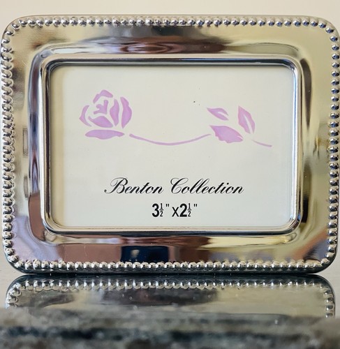 Set di 12 mini portafoto/carte da posto modello bordato e perline argento 3,5”x 2,5” - Foto 12 di 12