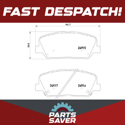 Brake Pads Set fits KIA CEED JD 1.6D Front 12 to 18 D4FB Brembo 581012TA20 New