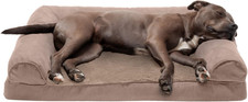 Orthopedic Dog Bed for Large/Medium Dogs W/ Removable Bolsters  Washable Cover,