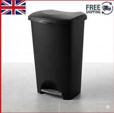 Image of Addis Eco Made 100% Recycled Plastic Kitchen Pedal Bin 50L - Black