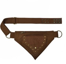 Renaissance Bag Ren Faire Accessories Festival Fanny Pack for 02-Brown