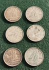 Lot  SILVER DIMES Canada  6 Total  19 - 44 45 50 53 63 68 BLUENOSE
