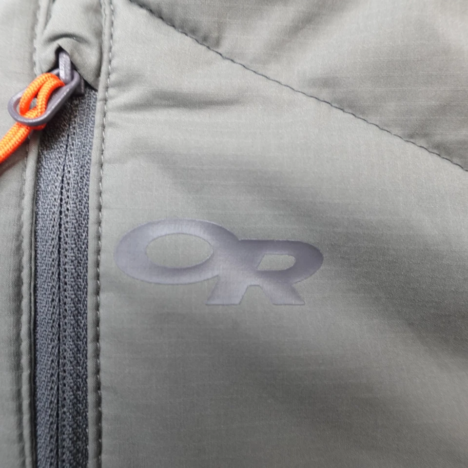 Chaqueta de Investigación Exterior Grande Gris Azul Refugio Híbrida Con Capucha Cremallera Foto 3 de 4