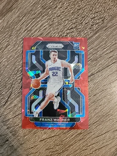 2021-22 Panini Prizm Franz Wagner Red Cracked Ice Prizm #310 RC Rookie Magic