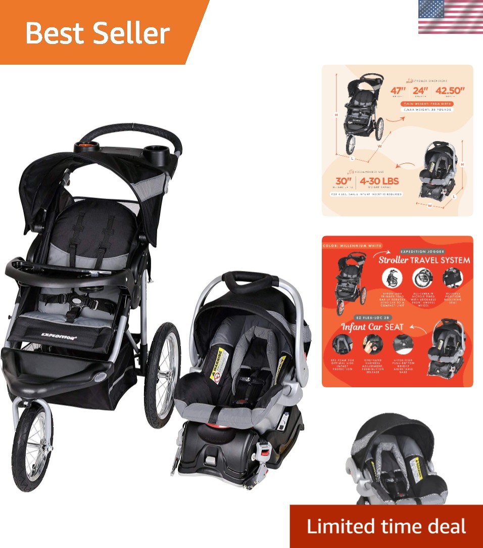 Expedition Jogger Travel System: EZ Flex-Loc Infant Car Seat