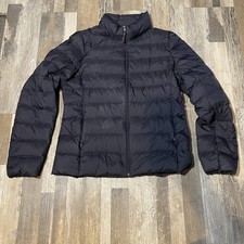 Uniqlo Ultralight Down Jacket Womens Medium Navy Blue Puffer Lightweight
